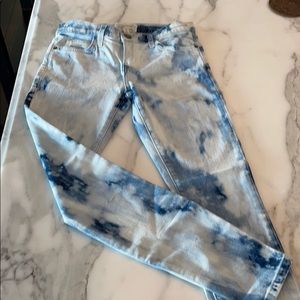 Current Elliott blue tie die jeans